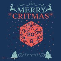 Merry Critmas 20 Sided Dice RPG Christmas Holiday Board Game Sweatshirt thumb 3