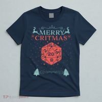 Merry Critmas 20 Sided Dice RPG Christmas Holiday Board Game T-Shirt thumb 5