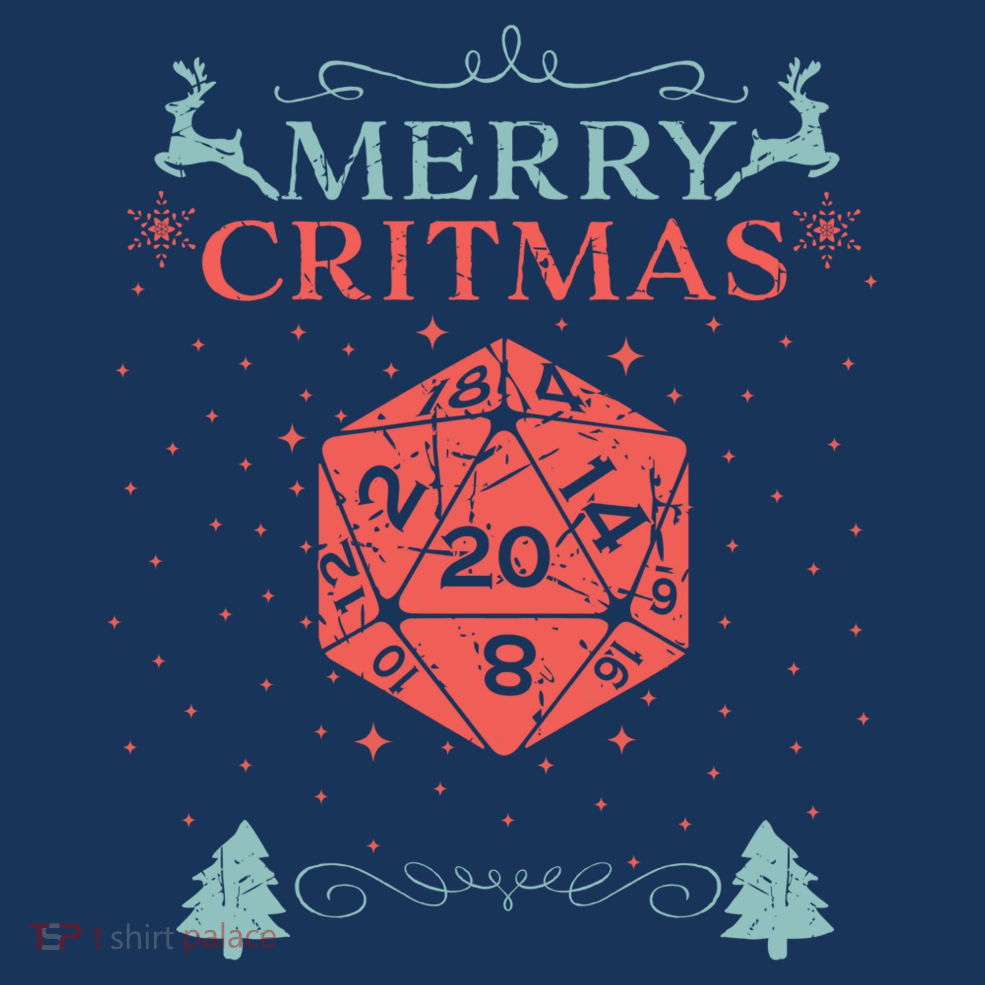 Merry Critmas 20 Sided Dice RPG Christmas Holiday Board Game Kids Sweatshirt