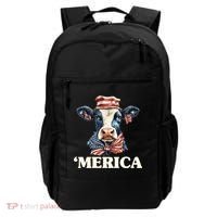 Merica Cow 4th Of July American Flag Backpack thumb 0