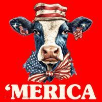 Merica Cow 4th Of July American Flag T-Shirt thumb 7