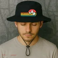 Mahjong Chinese 80s Bucket Hat thumb 2