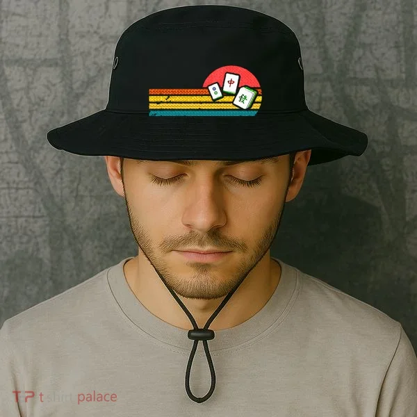 Mahjong Chinese 80s Bucket Hat