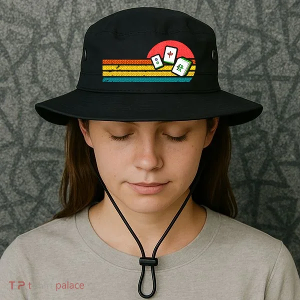 Mahjong Chinese 80s Bucket Hat