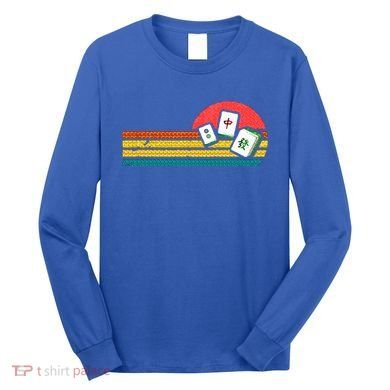 Mahjong Chinese 80s Long Sleeve Shirt