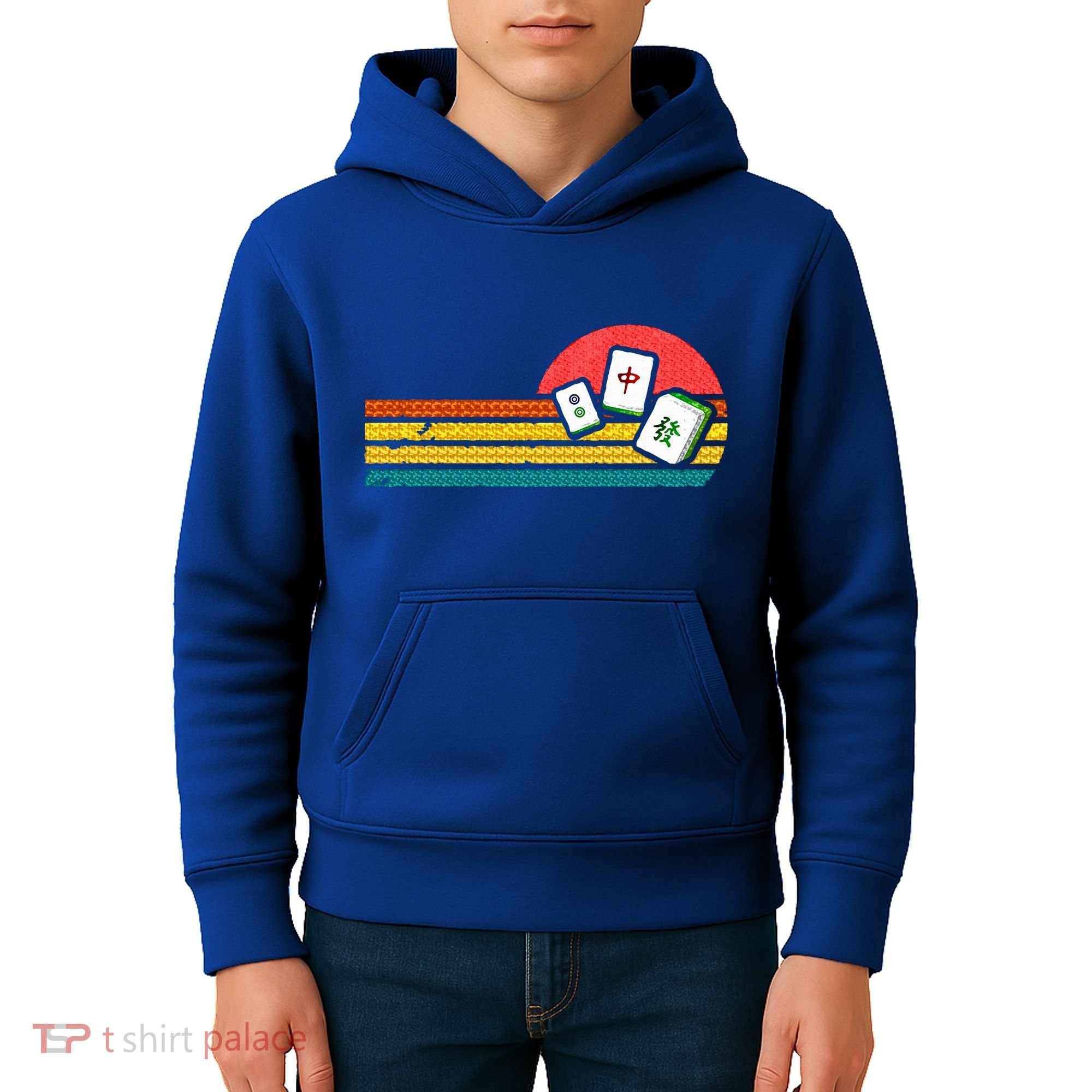 Mahjong Chinese 80s Kids Hoodie