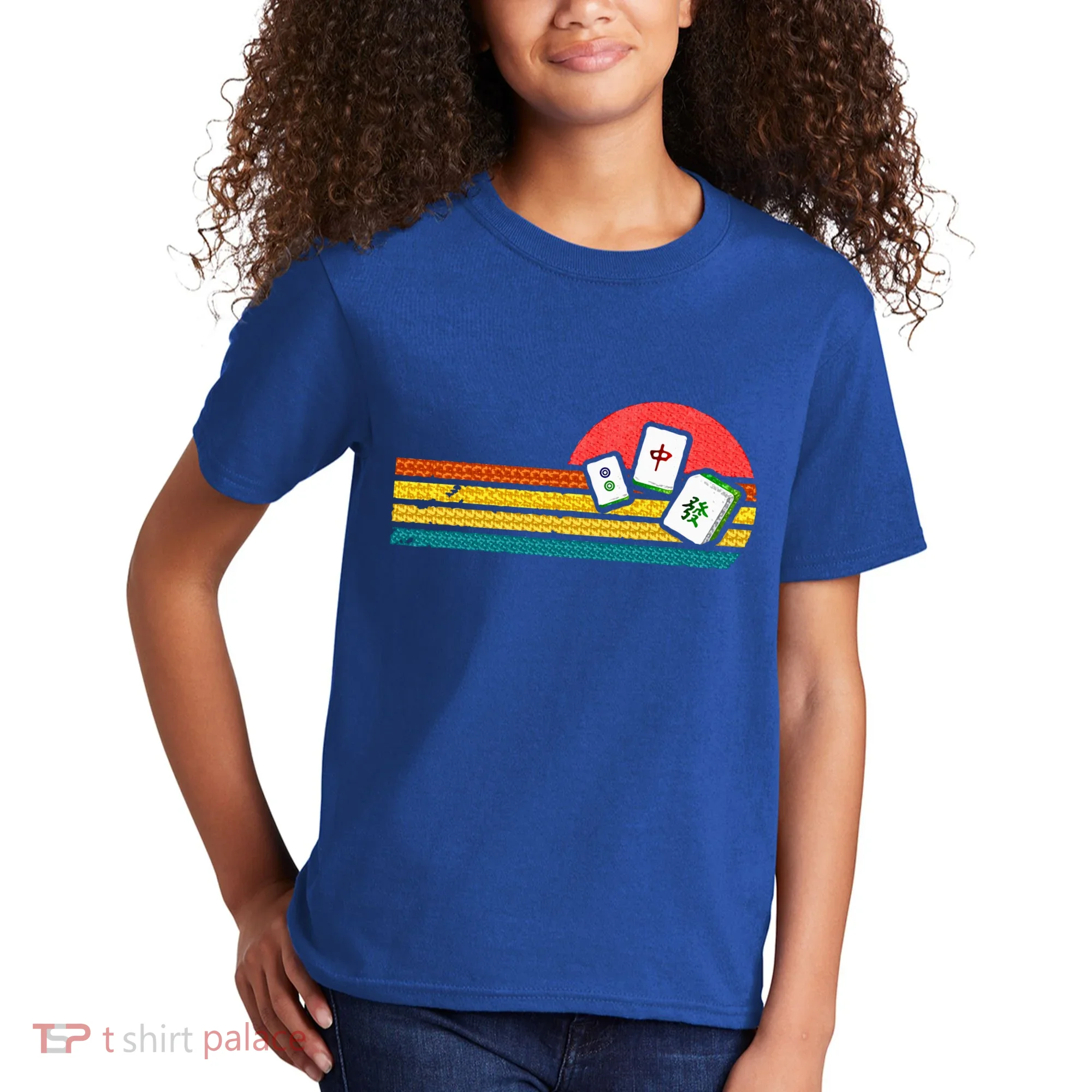 Mahjong Chinese 80s Kids T-Shirt