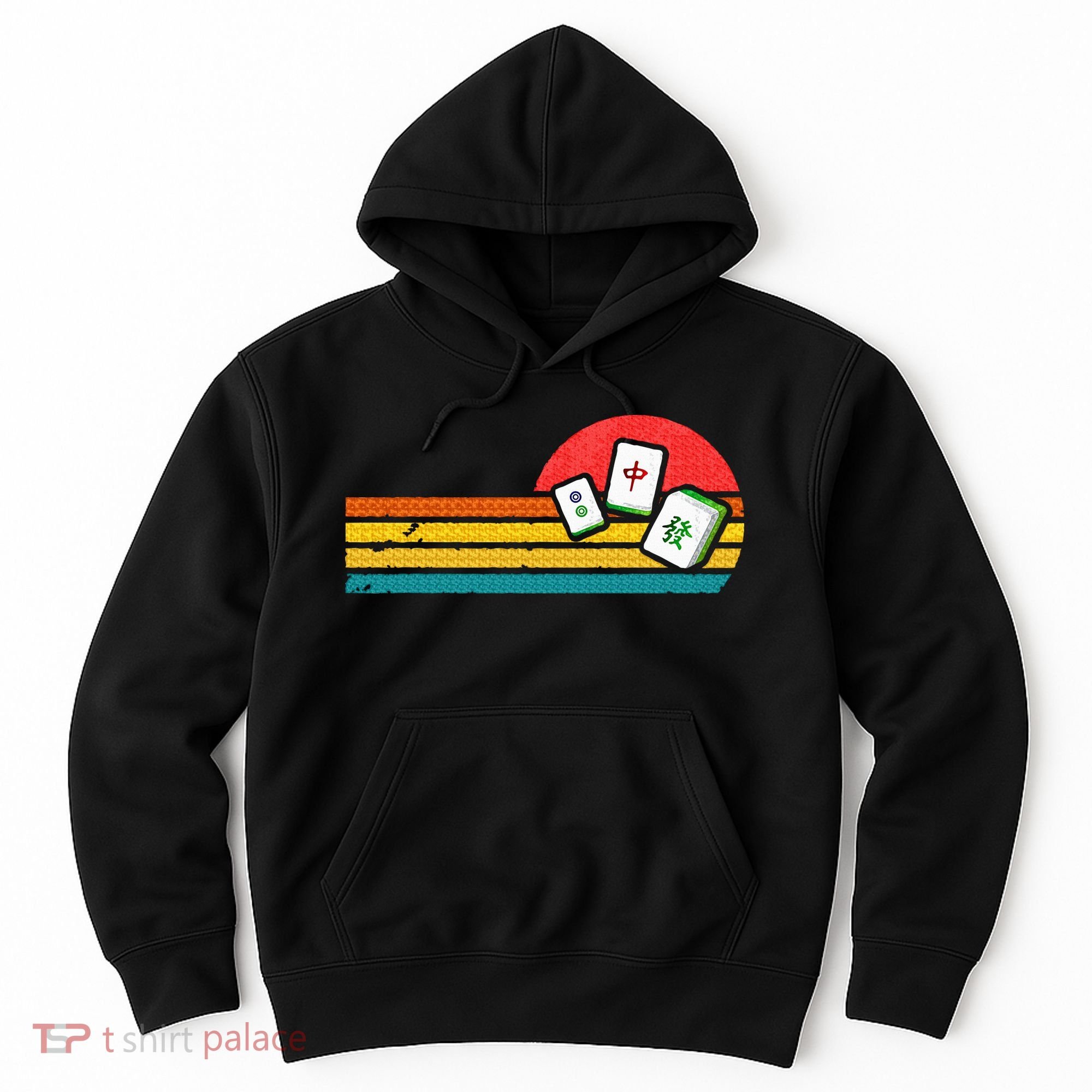 Mahjong Chinese 80s Retro Mah Jongg Hoodie