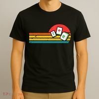 Mahjong Chinese 80s Retro Mah Jongg T-Shirt thumb 3