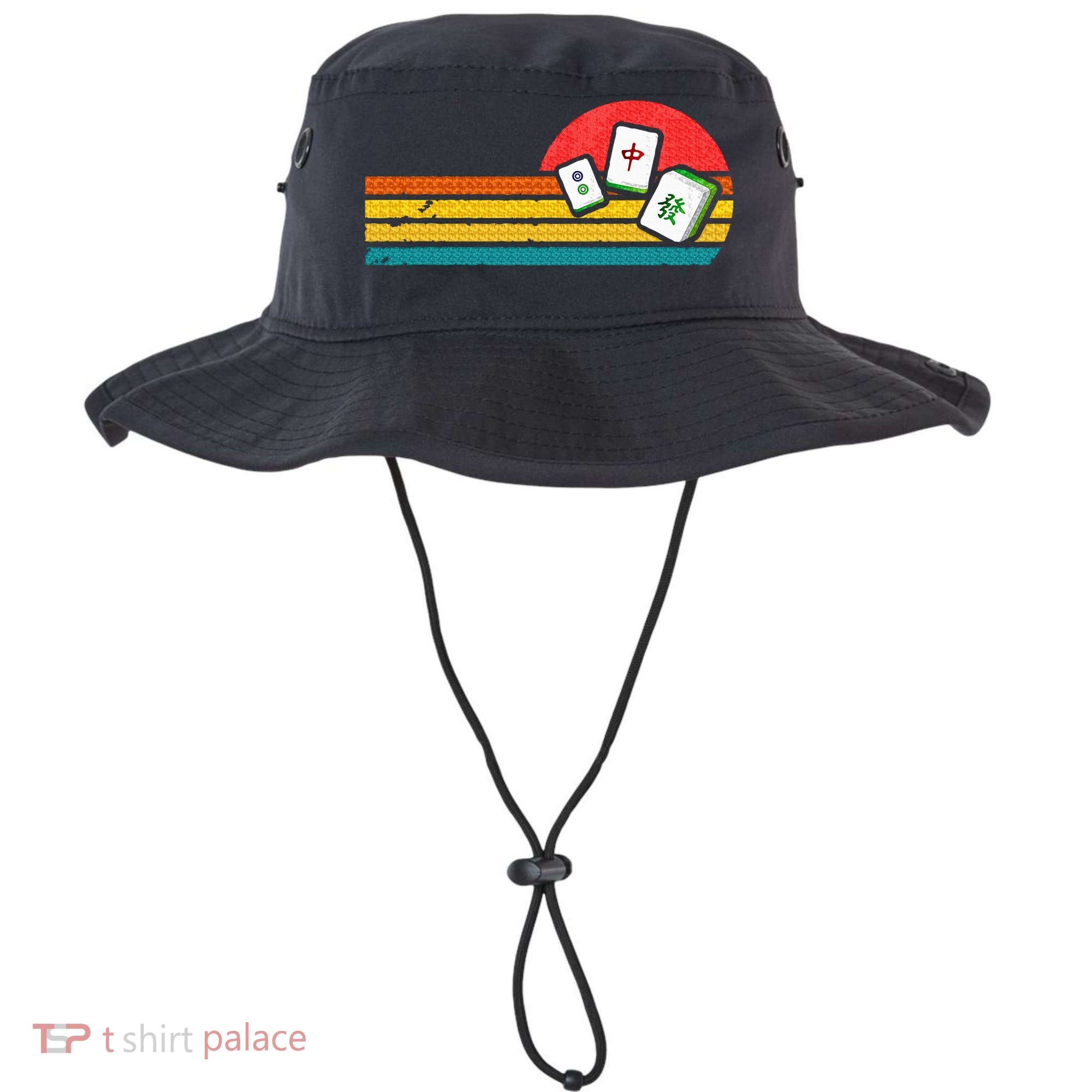 Mahjong Chinese 80s Retro Mah Jongg Bucket Hat