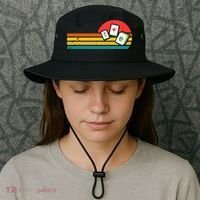 Mahjong Chinese 80s Retro Mah Jongg Bucket Hat thumb 3