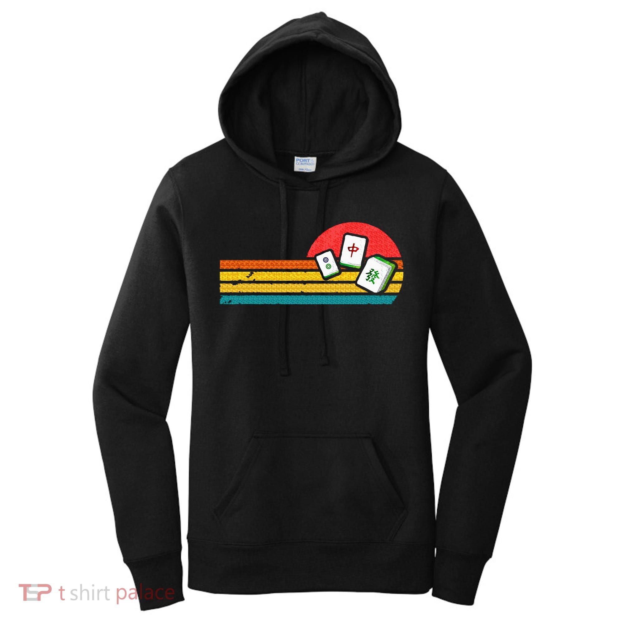 Mahjong Chinese 80s Retro Mah Jongg Women's Hoodie