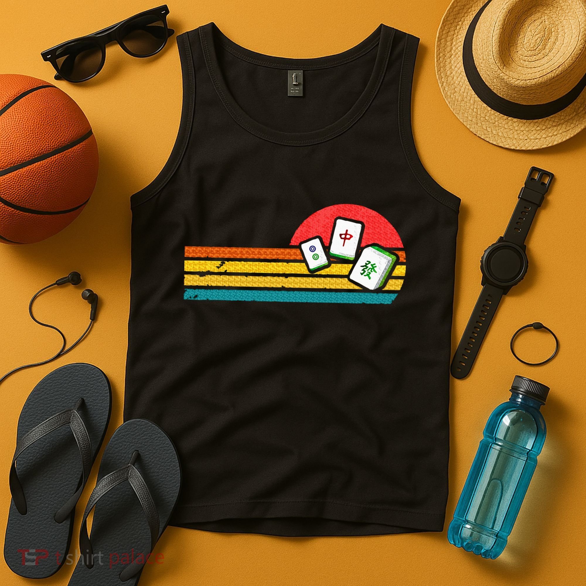 Mahjong Chinese 80s Retro Mah Jongg Tank Top