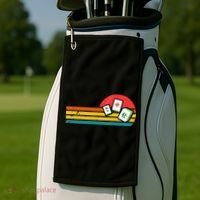 Mahjong Chinese 80s Retro Mah Jongg Golf Towel thumb 2