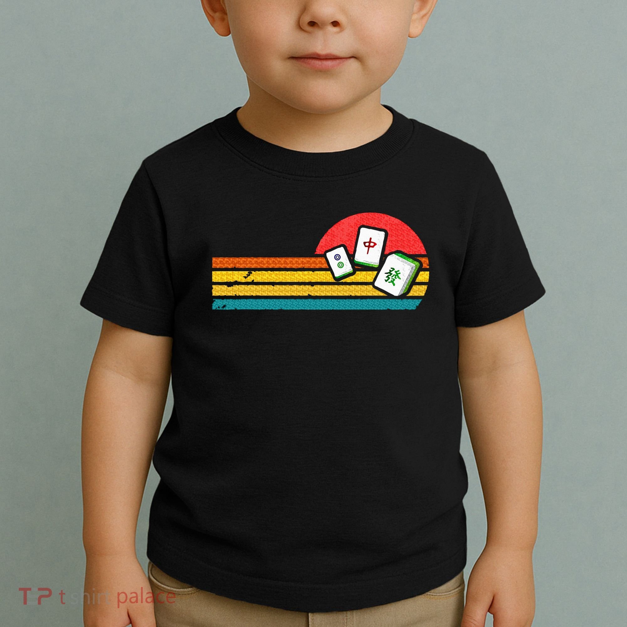 Mahjong Chinese 80s Retro Mah Jongg Toddler T-Shirt