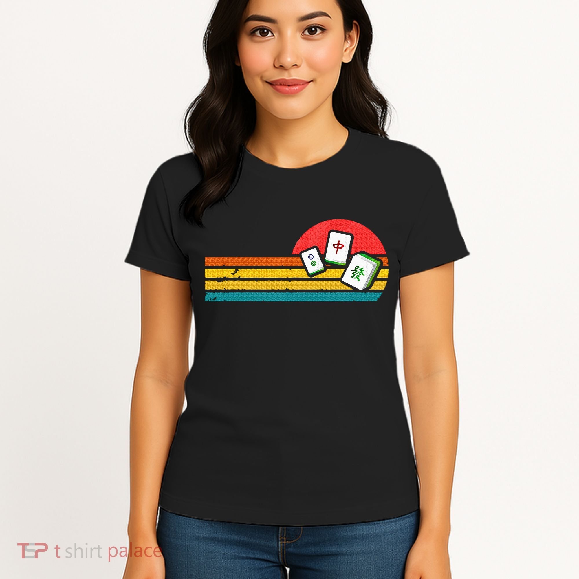 Mahjong Chinese 80s Retro Mah Jongg Women's T-Shirt