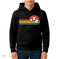 Mahjong Chinese 80s Retro Mah Jongg Kids Hoodie thumb 4