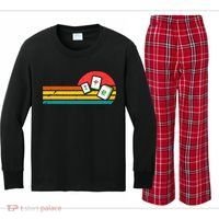 Mahjong Chinese 80s Retro Mah Jongg Kids Long Sleeve Plaid Pajama Set thumb 0