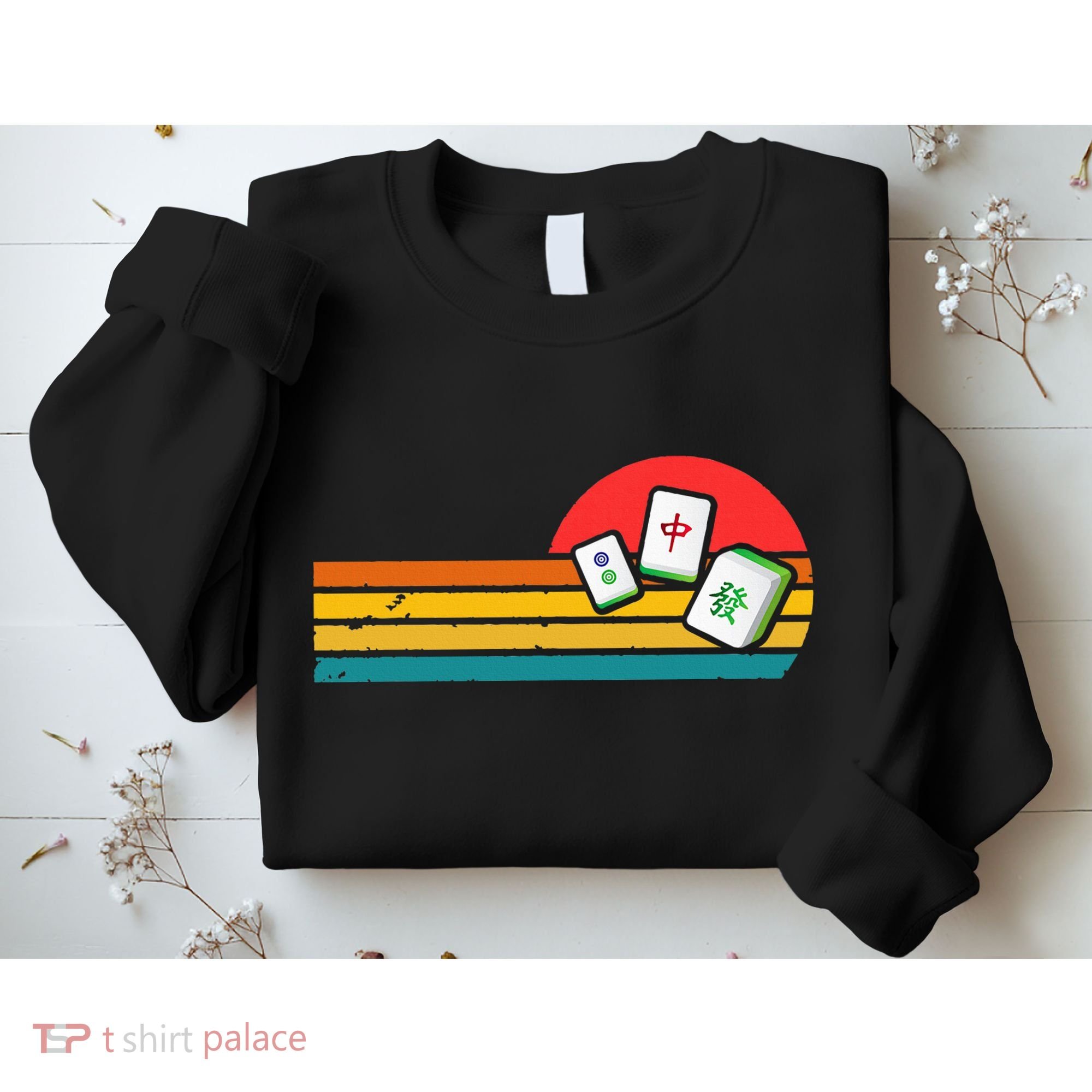 Mahjong Chinese 80s Retro Mah Jongg Sweatshirt