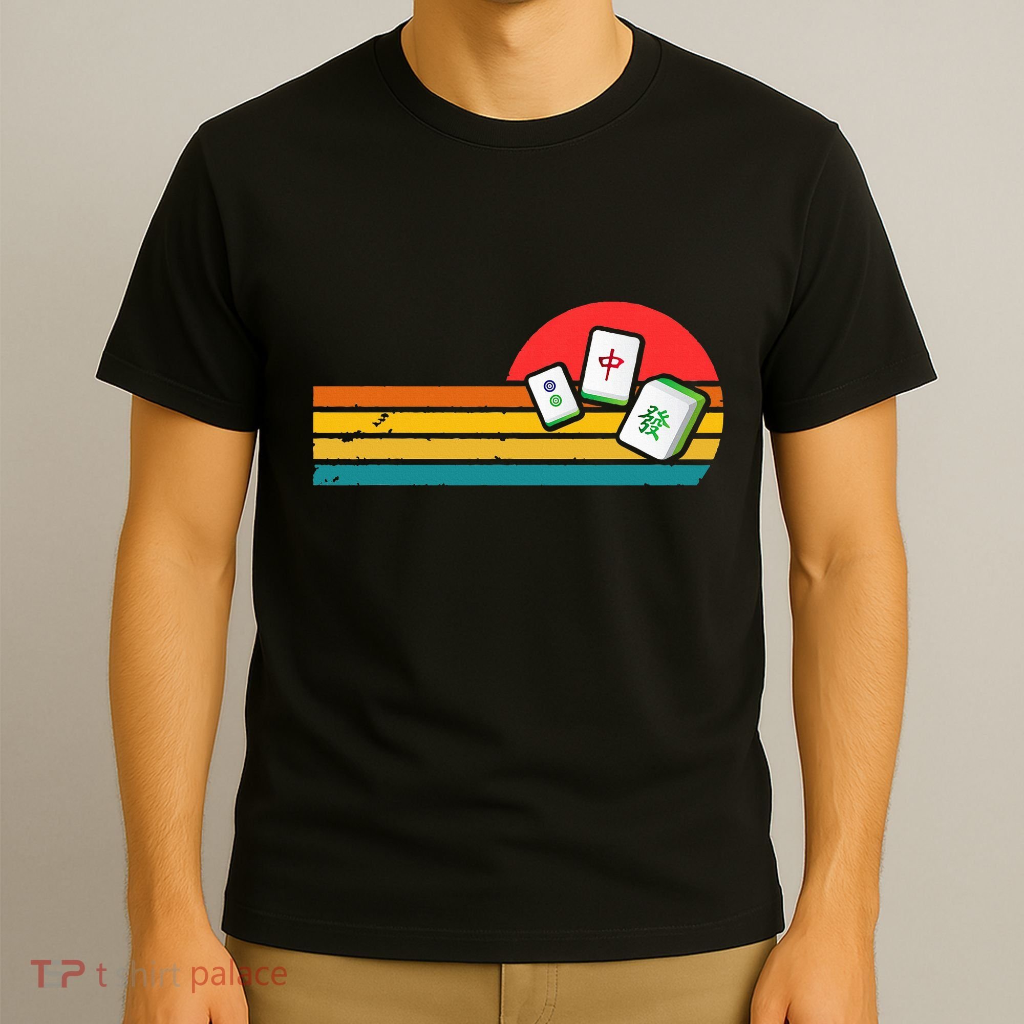 Mahjong Chinese 80s Retro Mah Jongg T-Shirt