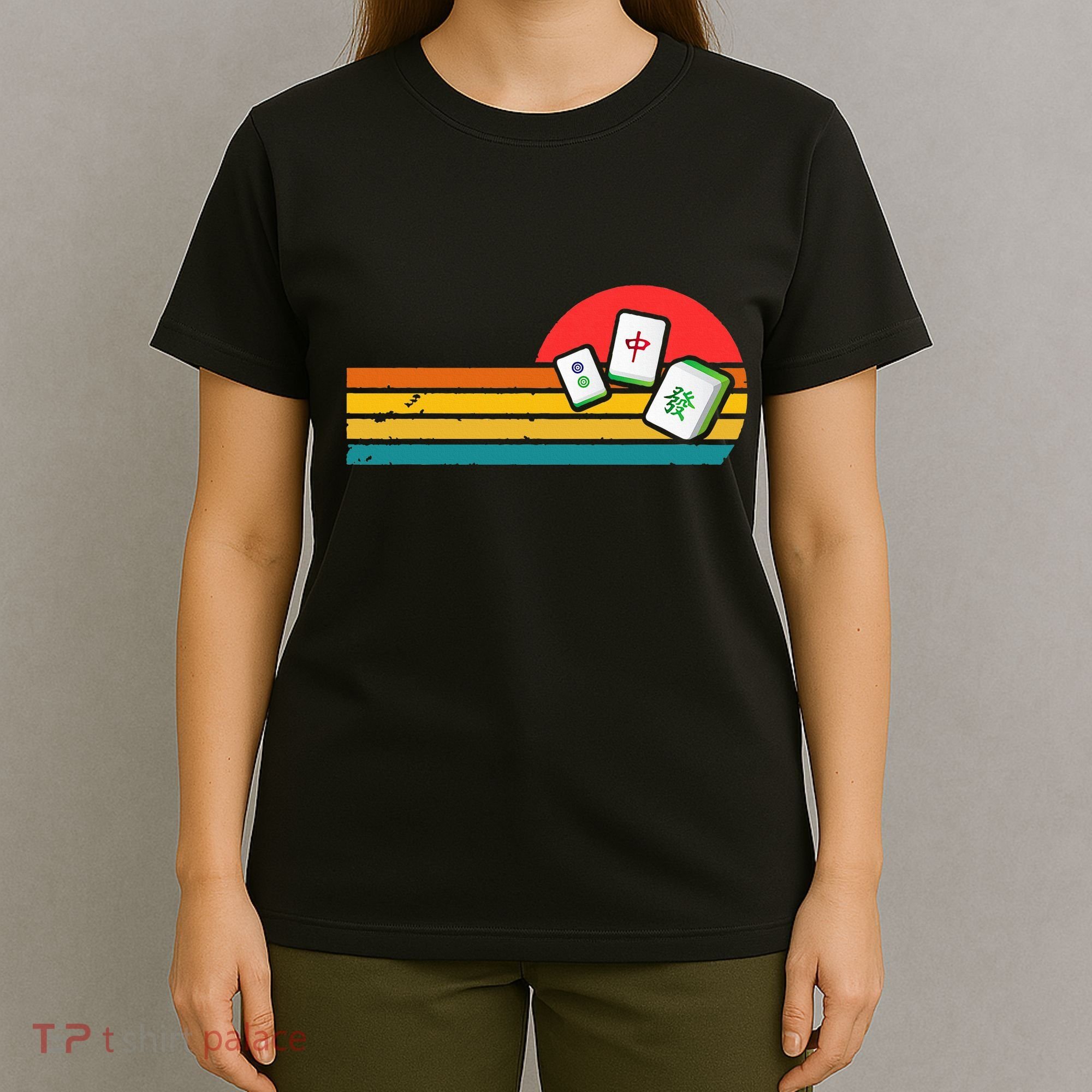 Mahjong Chinese 80s Retro Mah Jongg T-Shirt