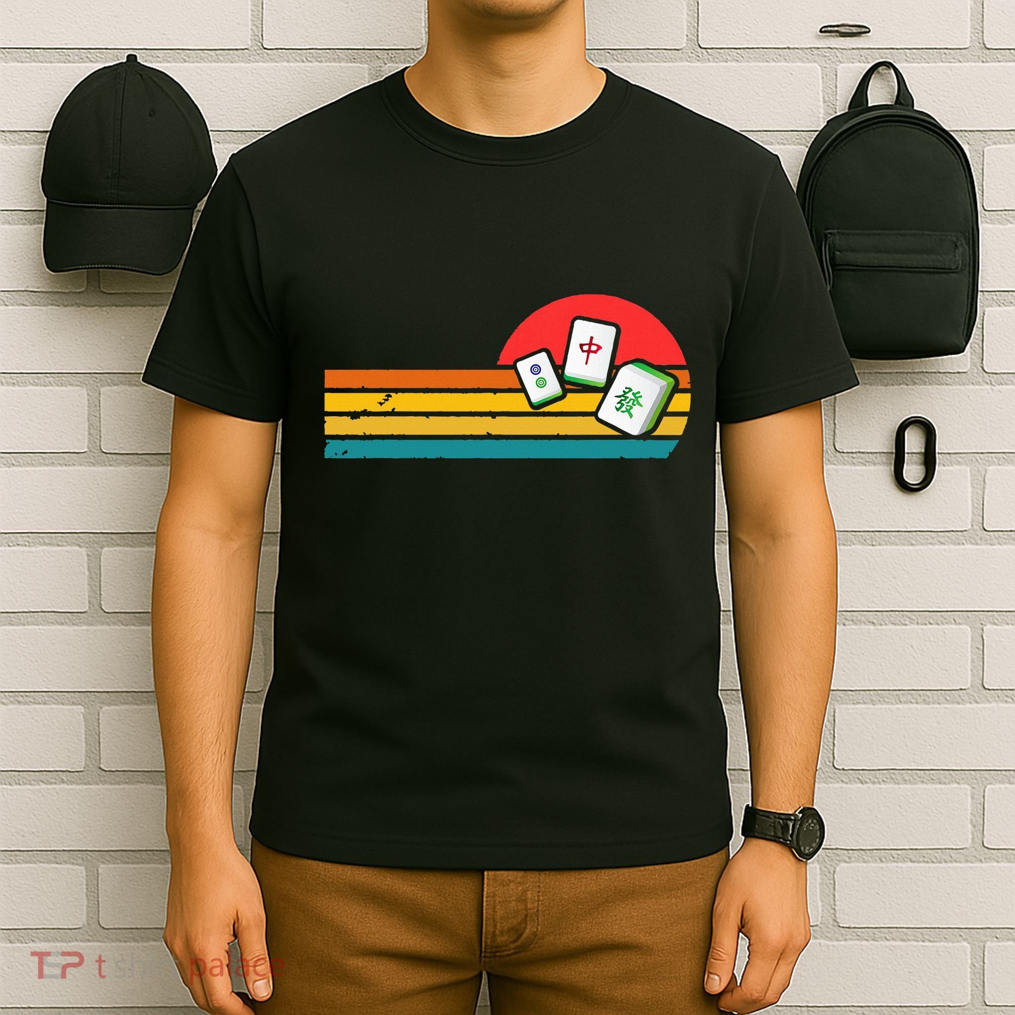 Mahjong Chinese 80s Retro Mah Jongg T-Shirt