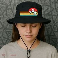 Mahjong Chinese 80s Retro Mah Jongg Bucket Hat thumb 3