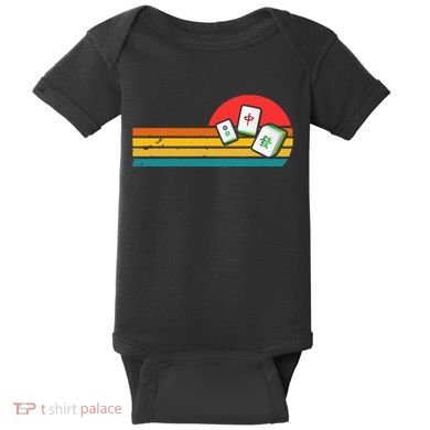 Mahjong Chinese 80s Retro Mah Jongg Baby Bodysuit