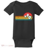 Mahjong Chinese 80s Retro Mah Jongg Baby Bodysuit thumb 0
