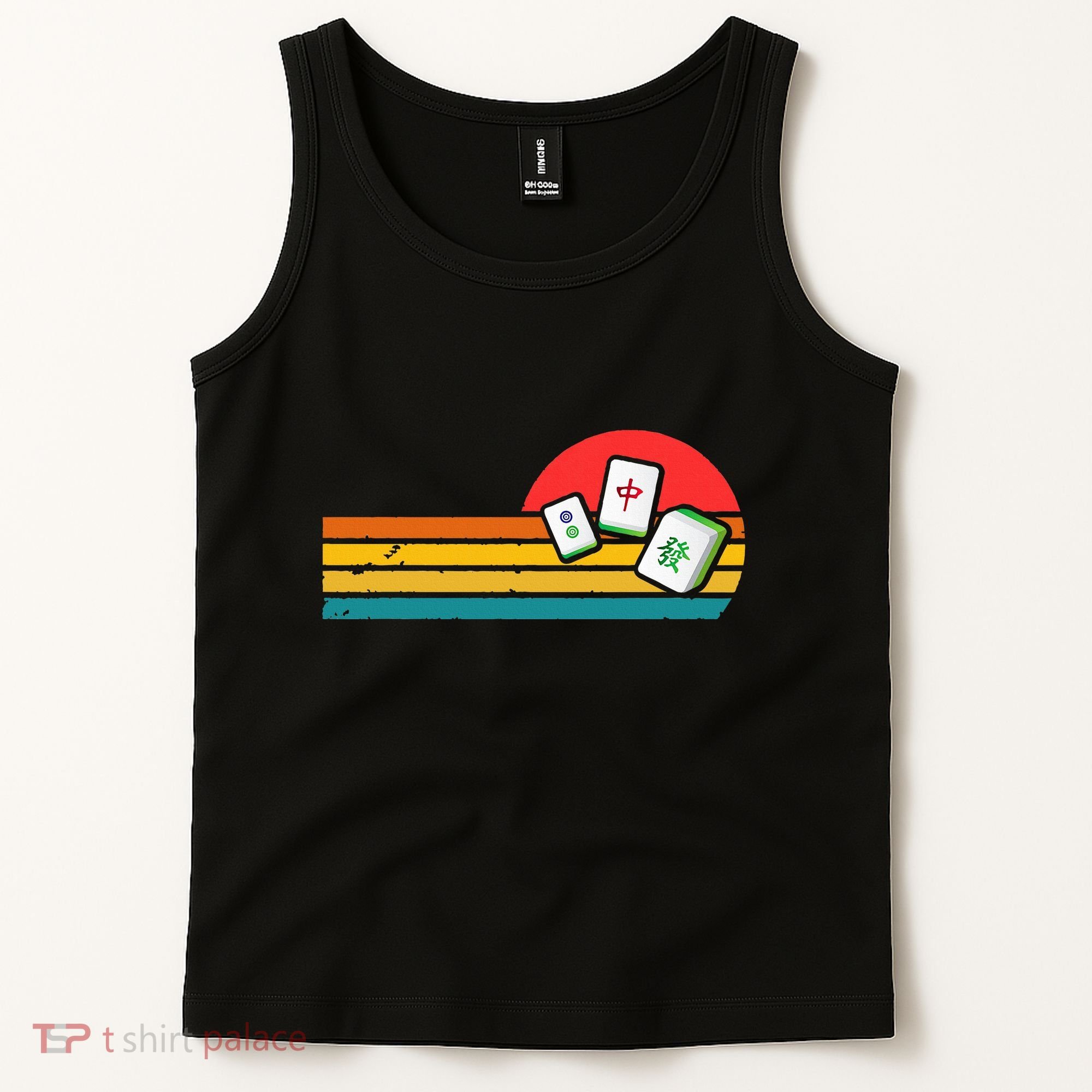Mahjong Chinese 80s Retro Mah Jongg Tank Top