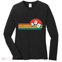 Mahjong Chinese 80s Retro Mah Jongg Women's Long Sleeve Shirt thumb 0