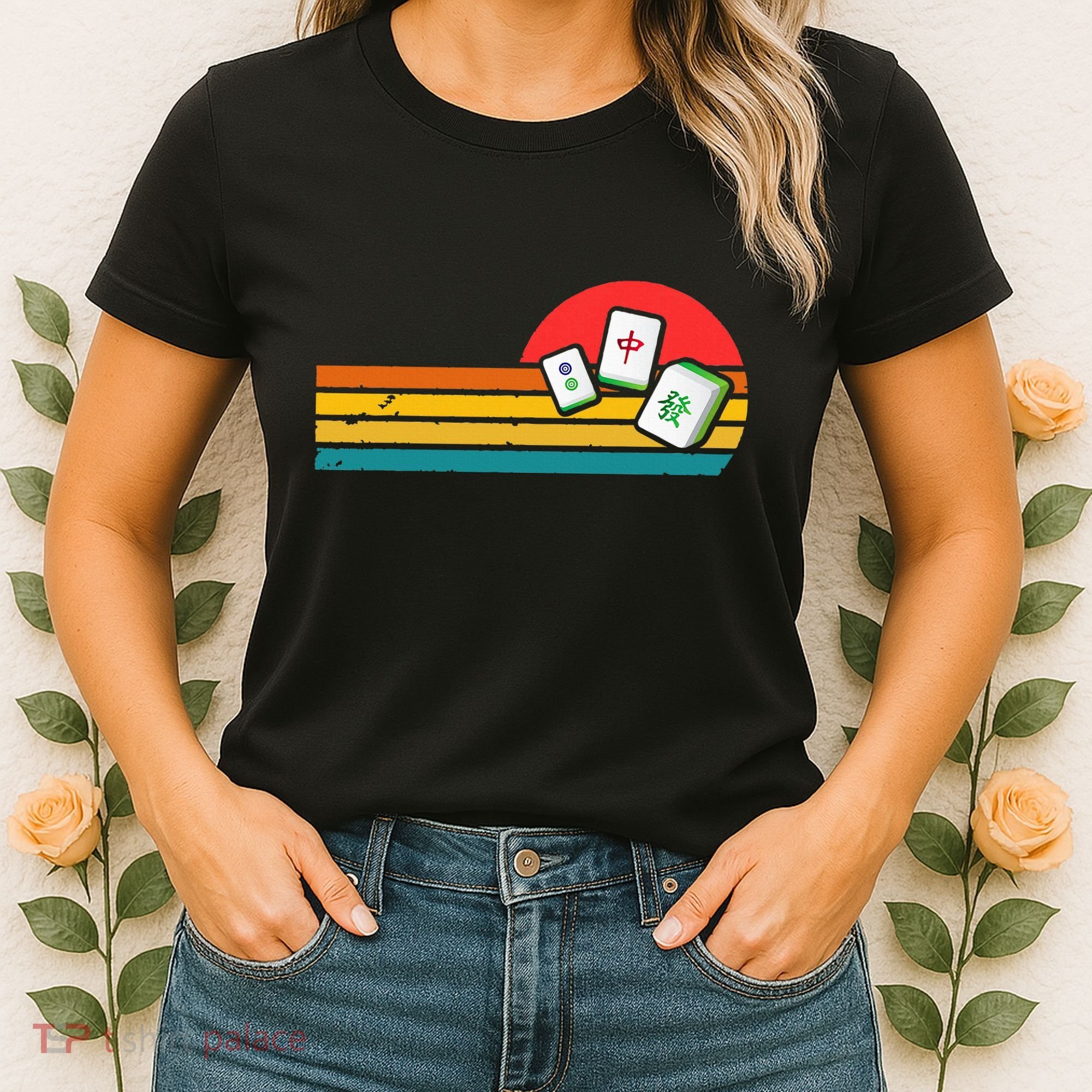 Mahjong Chinese 80s Retro Mah Jongg Women's T-Shirt