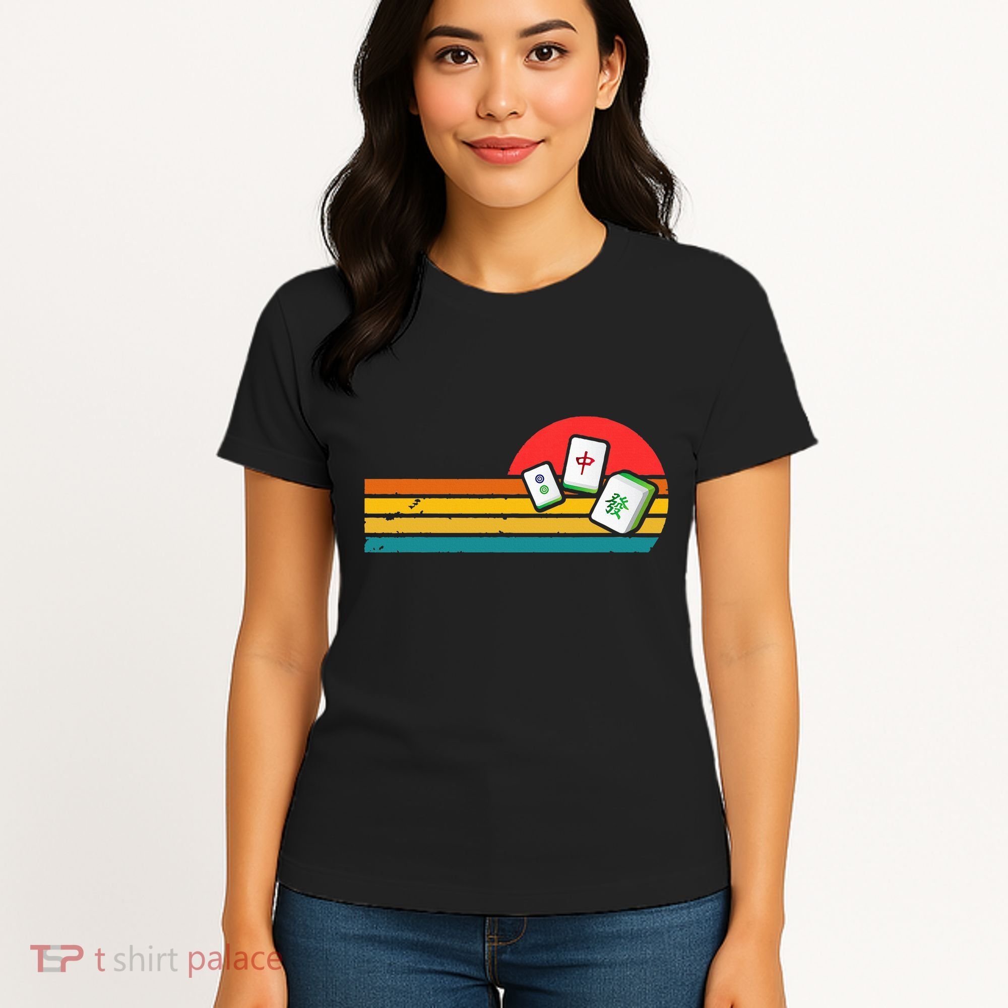 Mahjong Chinese 80s Retro Mah Jongg Women's T-Shirt
