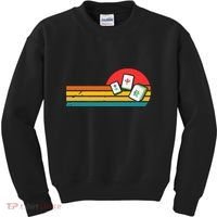 Mahjong Chinese 80s Retro Mah Jongg Kids Sweatshirt thumb 0