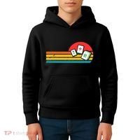Mahjong Chinese 80s Retro Mah Jongg Kids Hoodie thumb 4
