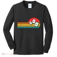Mahjong Chinese 80s Retro Mah Jongg Kids Long Sleeve Shirt thumb 0