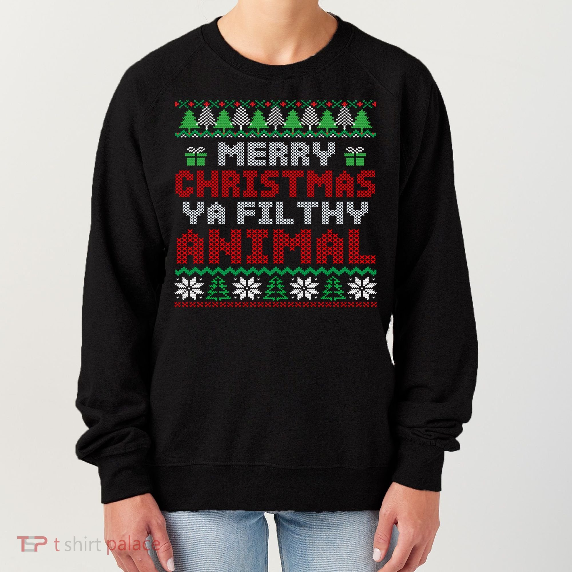 Merry Christmas Animal Filthy Ya Cute Gift Xmas Women's Sweatshirt