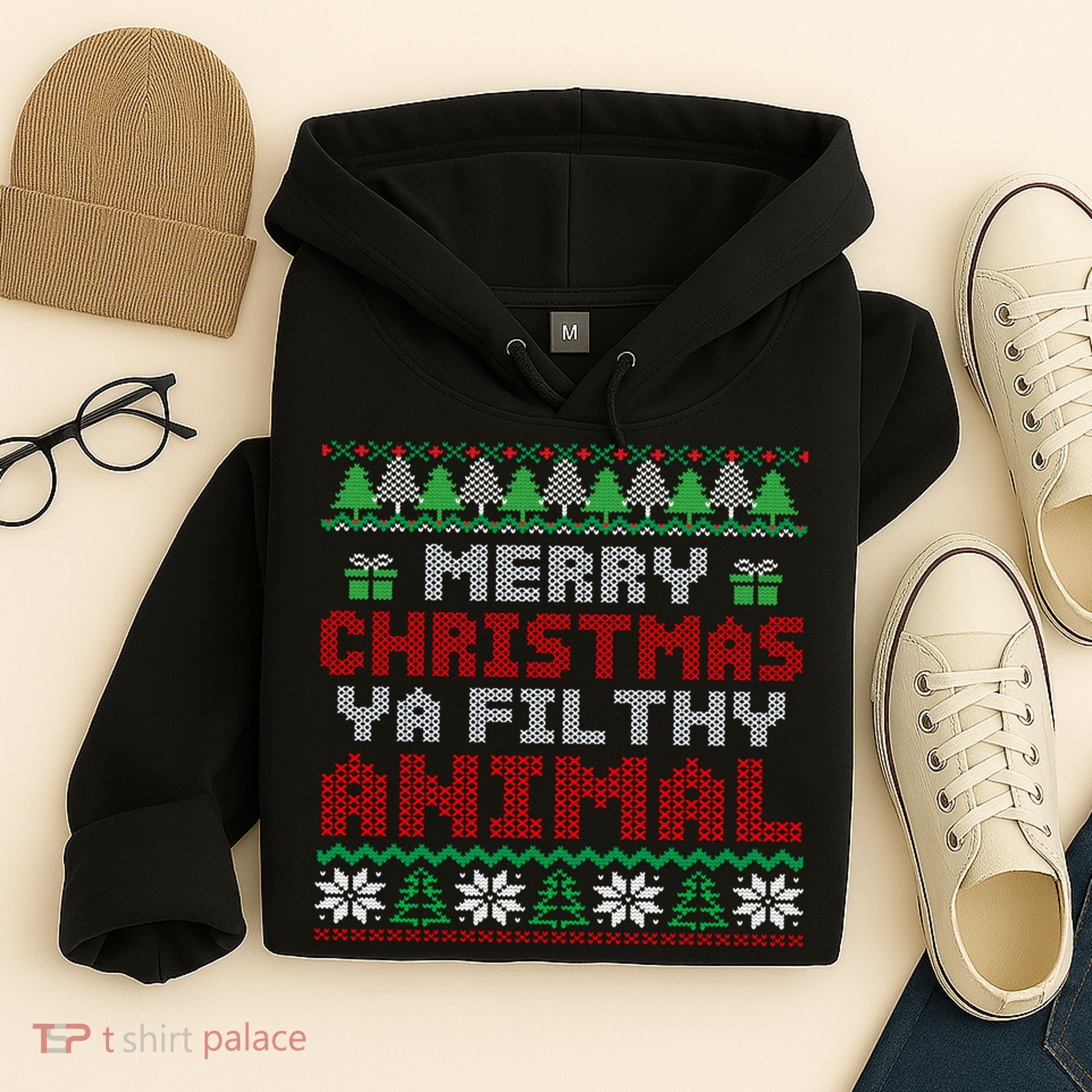 Merry Christmas Animal Filthy Ya Cute Gift Xmas Hoodie