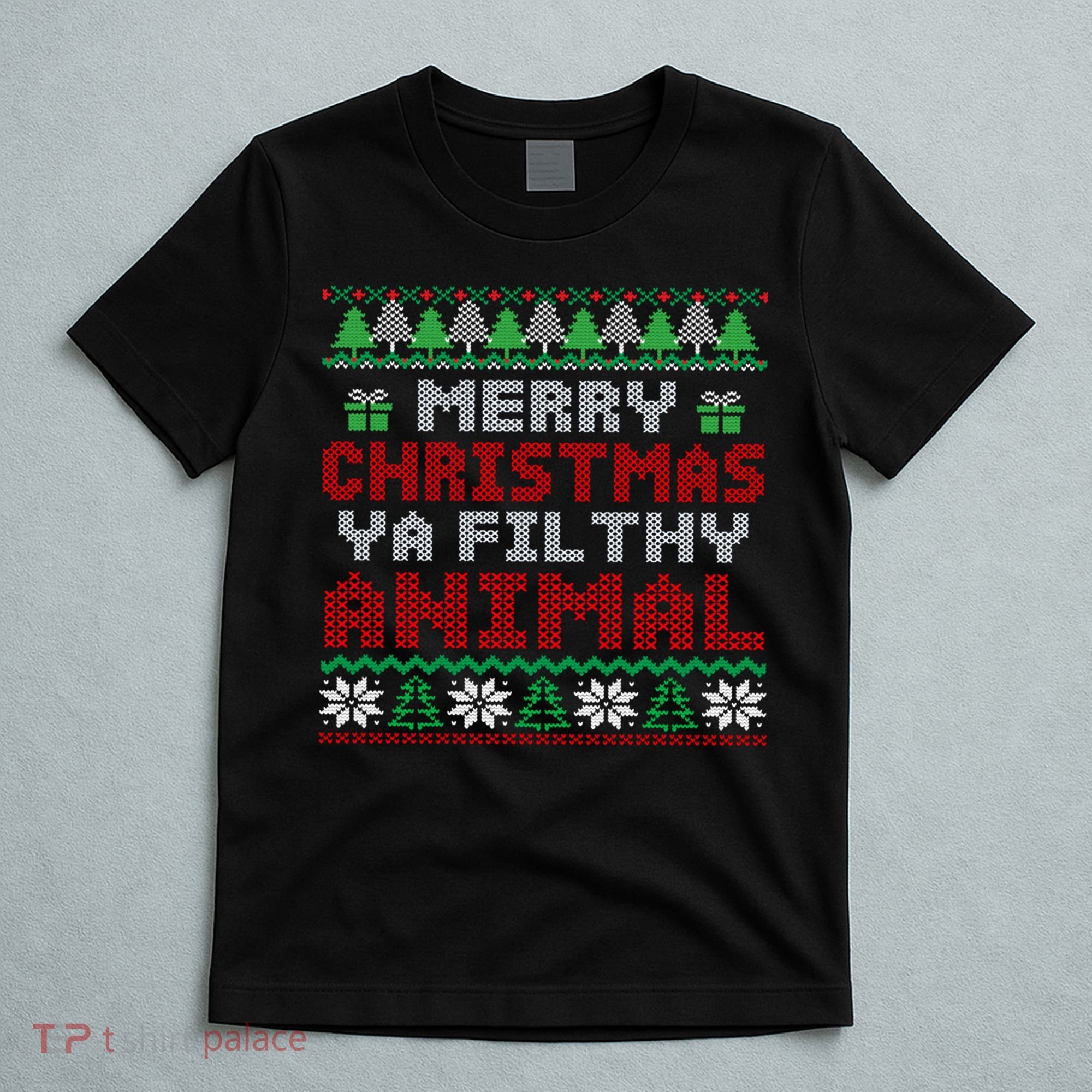 Merry Christmas Animal Filthy Ya Cute Gift Xmas T-Shirt