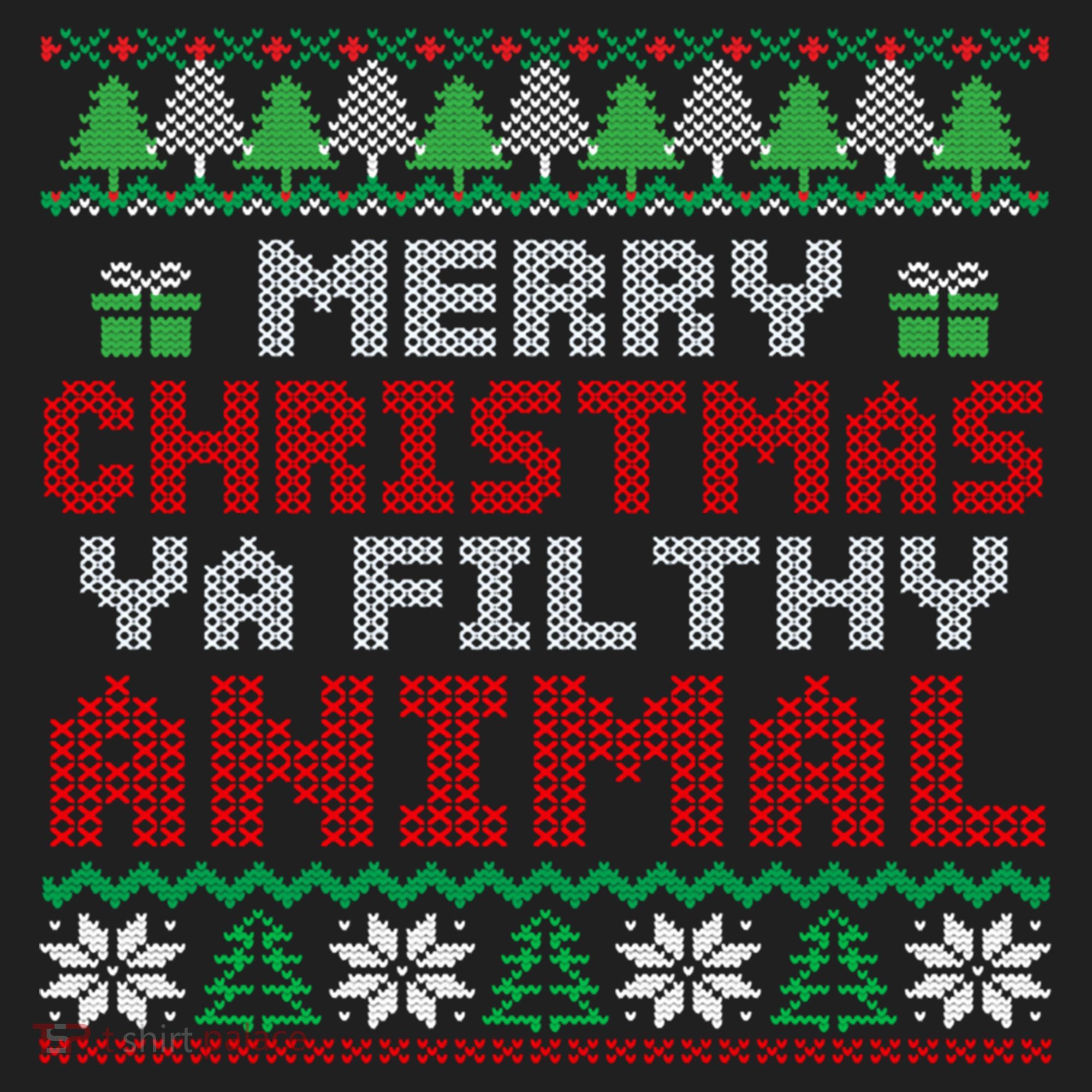 Merry Christmas Animal Filthy Ya Cute Gift Xmas Beanie