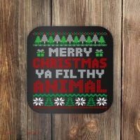 Merry Christmas Animal Filthy Ya Cute Gift Xmas Coaster thumb 0