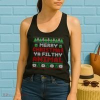 Merry Christmas Animal Filthy Ya Cute Gift Xmas Women's Tank Top thumb 2