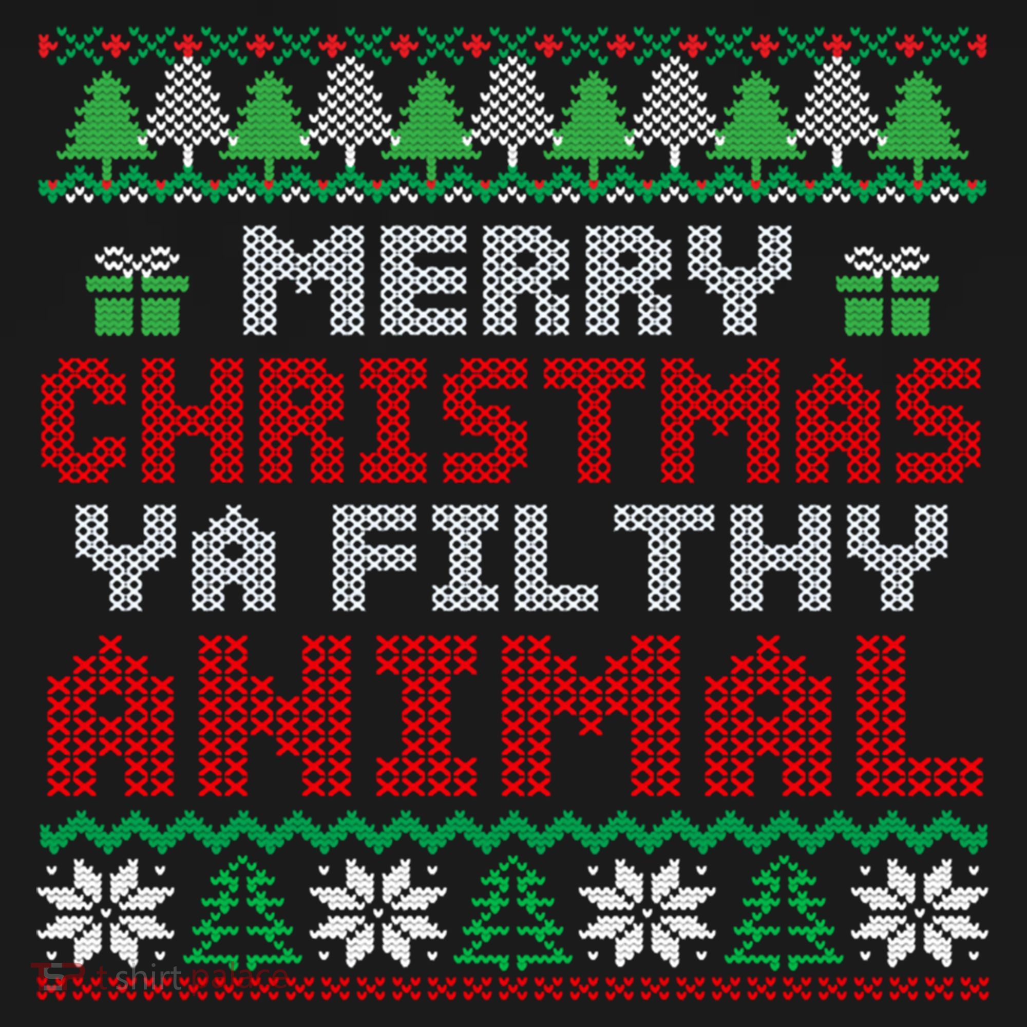 Merry Christmas Animal Filthy Ya Cute Gift Xmas Women's Tank Top
