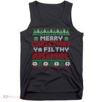 Merry Christmas Animal Filthy Ya Cute Gift Xmas Tank Top thumb 0