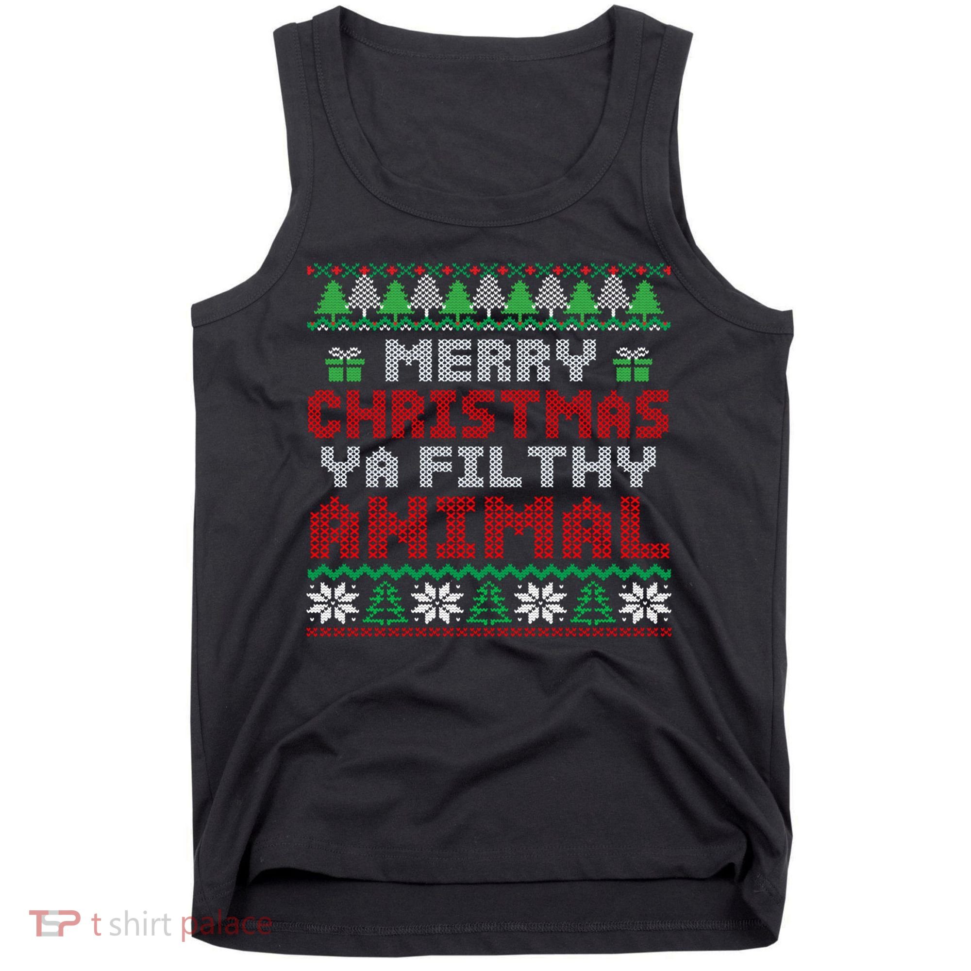 Merry Christmas Animal Filthy Ya Cute Gift Xmas Tank Top