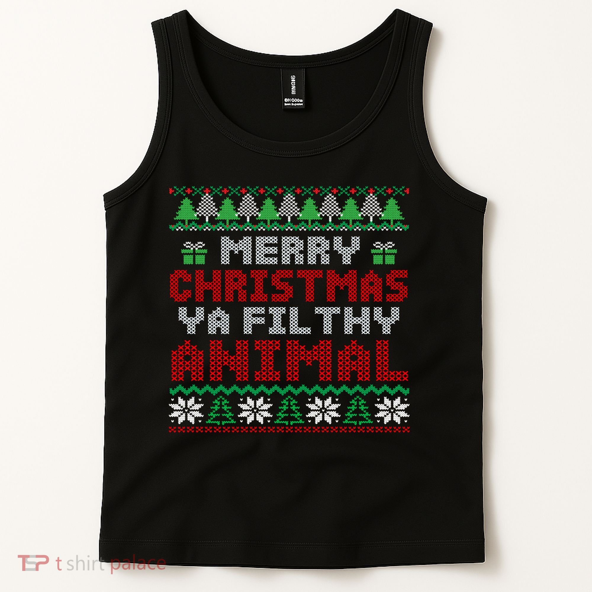Merry Christmas Animal Filthy Ya Cute Gift Xmas Tank Top