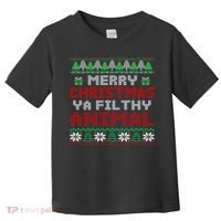 Merry Christmas Animal Filthy Ya Cute Gift Xmas Toddler T-Shirt thumb 0