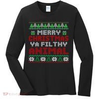 Merry Christmas Animal Filthy Ya Cute Gift Xmas Women's Long Sleeve Shirt thumb 0