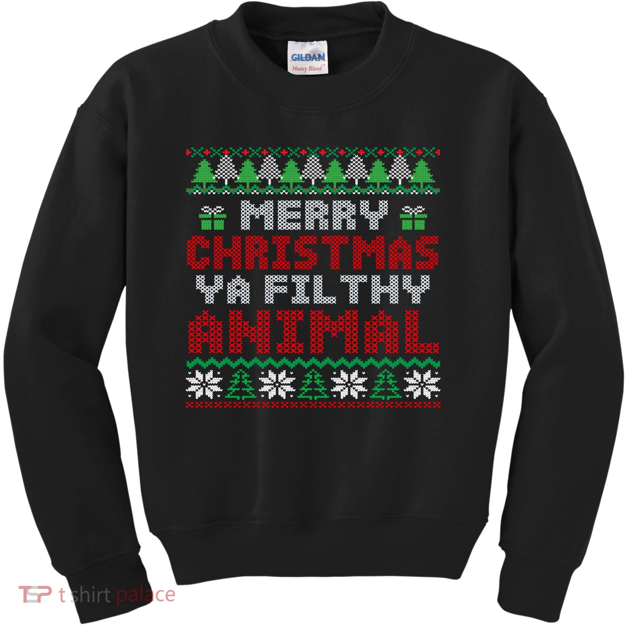 Merry Christmas Animal Filthy Ya Cute Gift Xmas Kids Sweatshirt