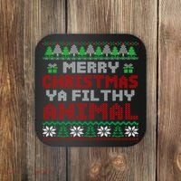 Merry Christmas Animal Filthy Ya Hoodie Coaster thumb 0